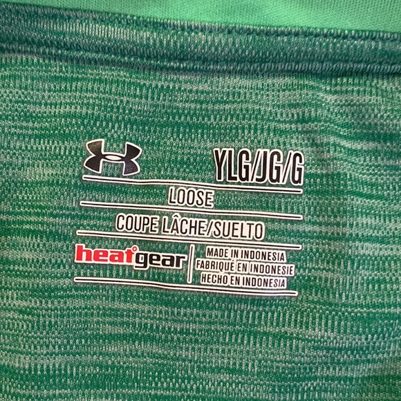 Under Armour Neon Green 1/4 Zip Running Top - Picture 3 of 7